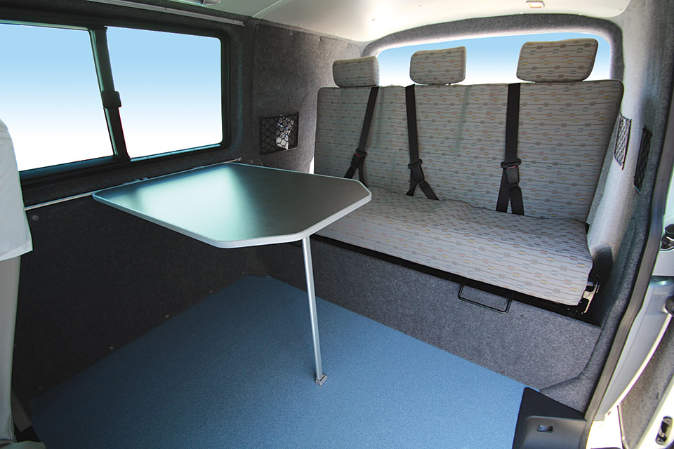 The interior of the VW Coastliner Campervan Conversion