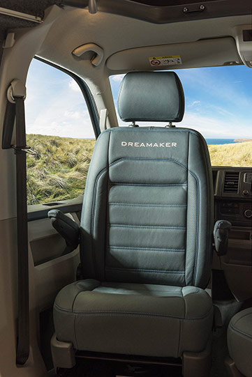 Interior of LWB Dreamaker VW Campervan