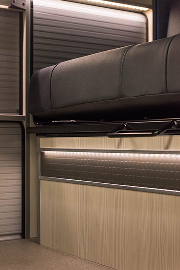Interior of LWB Dreamaker VW Campervan