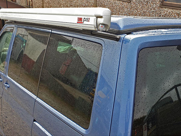 Fiamma awning mounted toprail