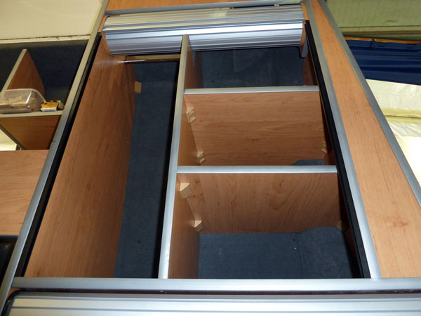 Rear cupboard shelves for VW Campervan