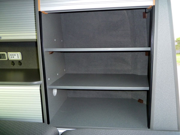 Rear Wardrobe Shelves for VW Campervan